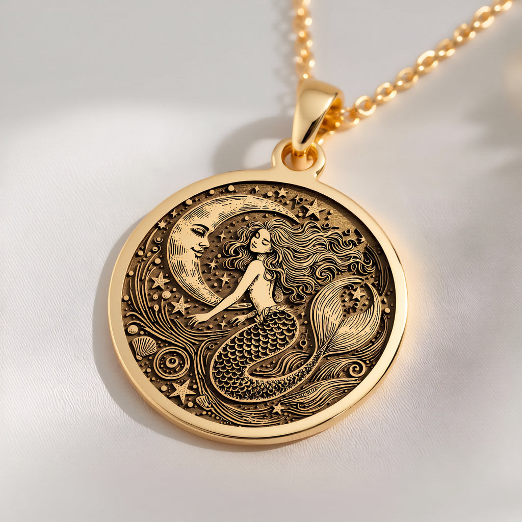 Mermaid Necklace: with sea siren ocean goddess talisman amulet collectible - View 214
