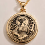 Metis Goddess Wisdom Pendant | 14K Gold & Silver Options - Ancient Mythology Protection Talisman - Image 2
