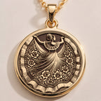 Mexican Dancer Folkloric Pendant | 14K Gold & Silver Options - Cultural Heritage Coin Jewelry - Image 2