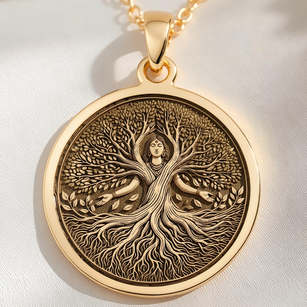 Tree of Life Roots & Branches Pendant - Gold