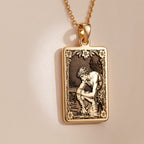 Narcissus Greek Mythology Pendant | 14K Solid Gold - Dark Academia Gothic Style