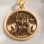 Odin Necklace, Odin Pendant for Men, Gold Valknut Triangle, Norse Viking Rune - View 153