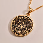 Osiris God Medallion Pendant | 14K Gold & Silver Options - Ancient Mythology Protection Talisman - Image 1