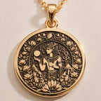 Osiris God Medallion Pendant | 14K Gold & Silver Options - Ancient Mythology Protection Talisman - Image 2