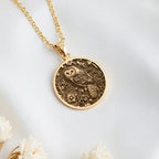 14K solid gold necklace Owl Wisdom Symbol | & Options - Spiritual Protection Animal Lover owl - view 8