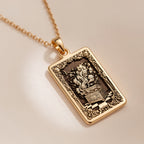 Pandora's Box Necklace | 14K Solid Gold - Ancient Mythology Hope Symbol