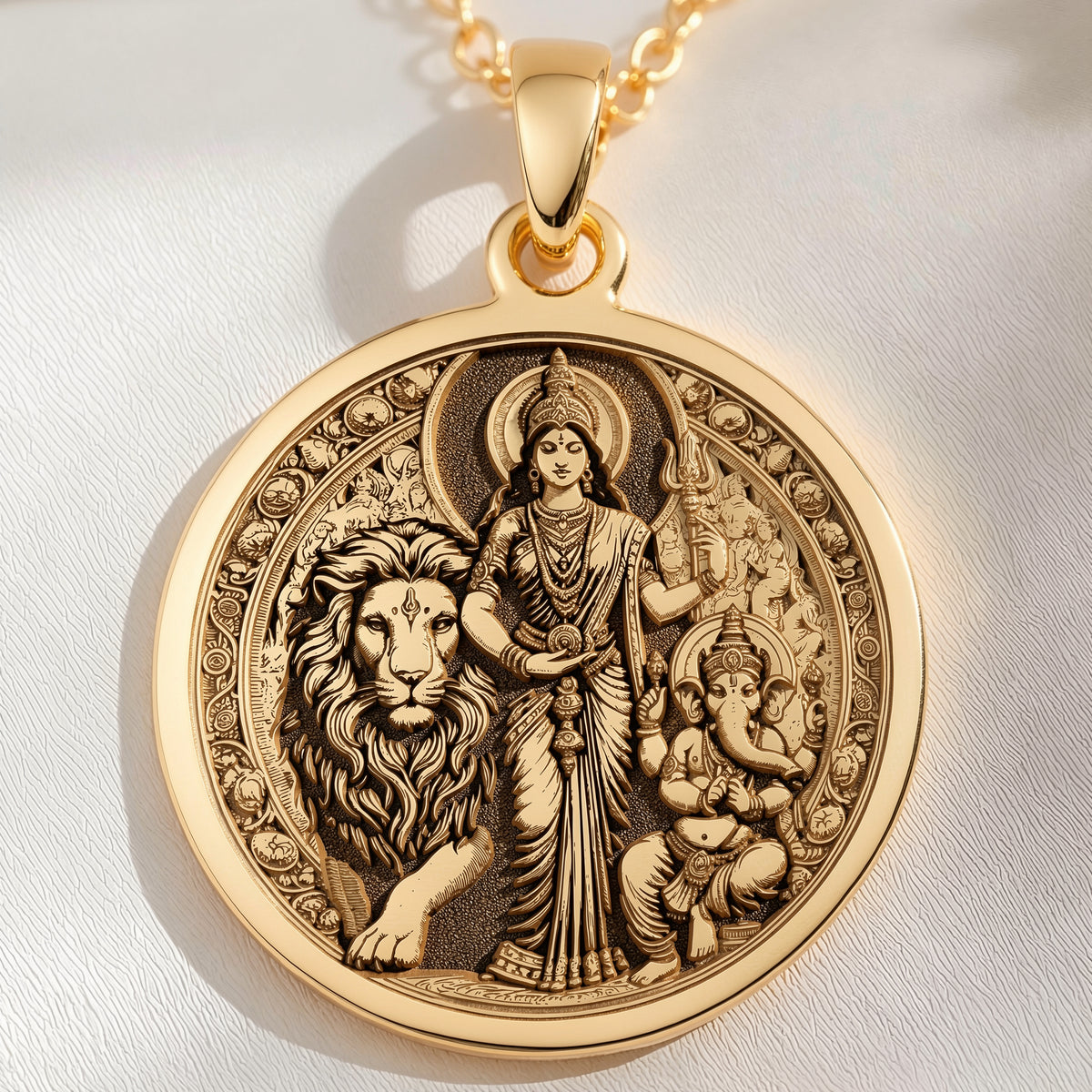 sterling silver necklace Parvati Ganesha Mother Son | & Options - Hindu Mythology Protection Talisman mythology - view 8