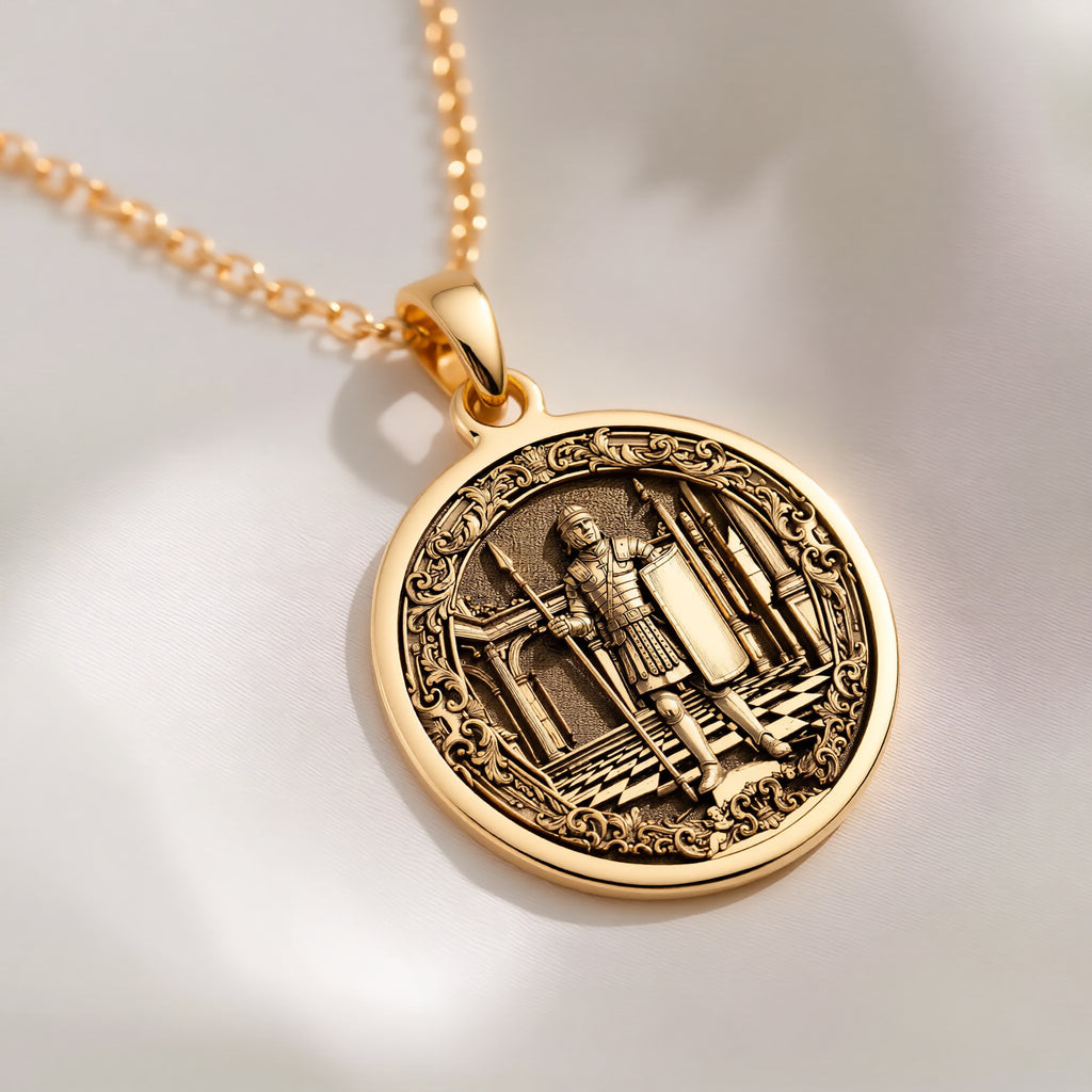 Pawn Chess Coin Strategy Charm | 14K Solid Gold - Game Theory Gift for Gamers