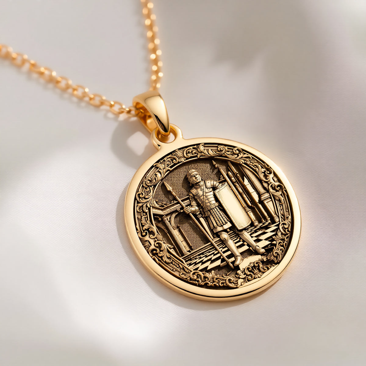 Pawn Chess Coin Strategy Charm | 14K Solid Gold - Game Theory Gift for Gamers
