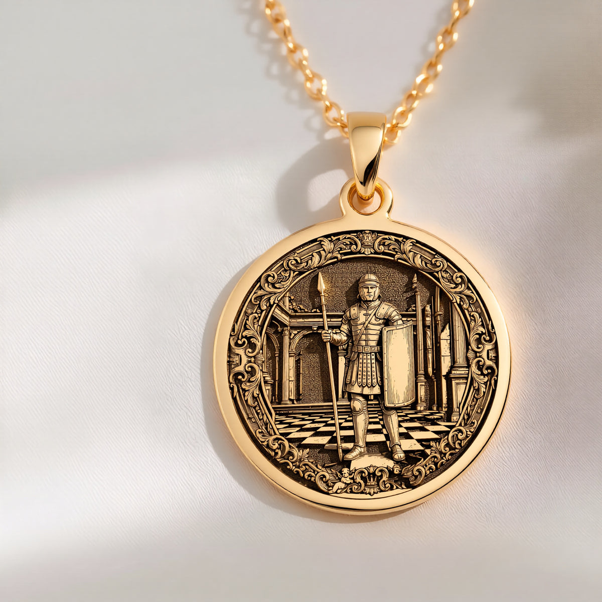 Pawn Chess Coin Strategy Charm | 14K Solid Gold - Game Theory Gift for Gamers