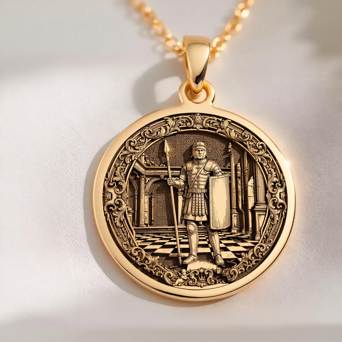 Pawn Chess Coin Strategy Charm | 14K Solid Gold - Game Theory Gift for Gamers