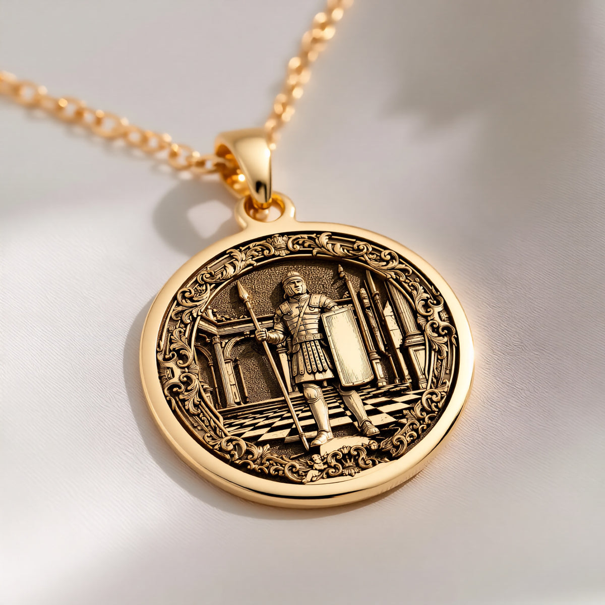Pawn Chess Coin Strategy Charm | 14K Solid Gold - Game Theory Gift for Gamers