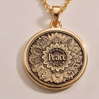 925 Sterling Silver Peace Mandala Necklace with a detailed spiritual design. A timeless boho-inspired pendant, perfect for yoga practitioners, mindfulness seekers, and as a meaningful gift for birthdays, holidays, or special milestones.
