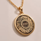Charming Rose Gold Plated Peace Mandala Necklace with intricate spiritual detailing. A bohemian-inspired pendant ideal for yoga lovers and mindfulness enthusiasts. Makes a thoughtful and elegant gift for any occasion or celebration.