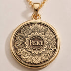 Peace Mandala Spiritual Yoga Pendant | 14K Gold & Silver Options - Mindfulness Boho Chic - Image 2