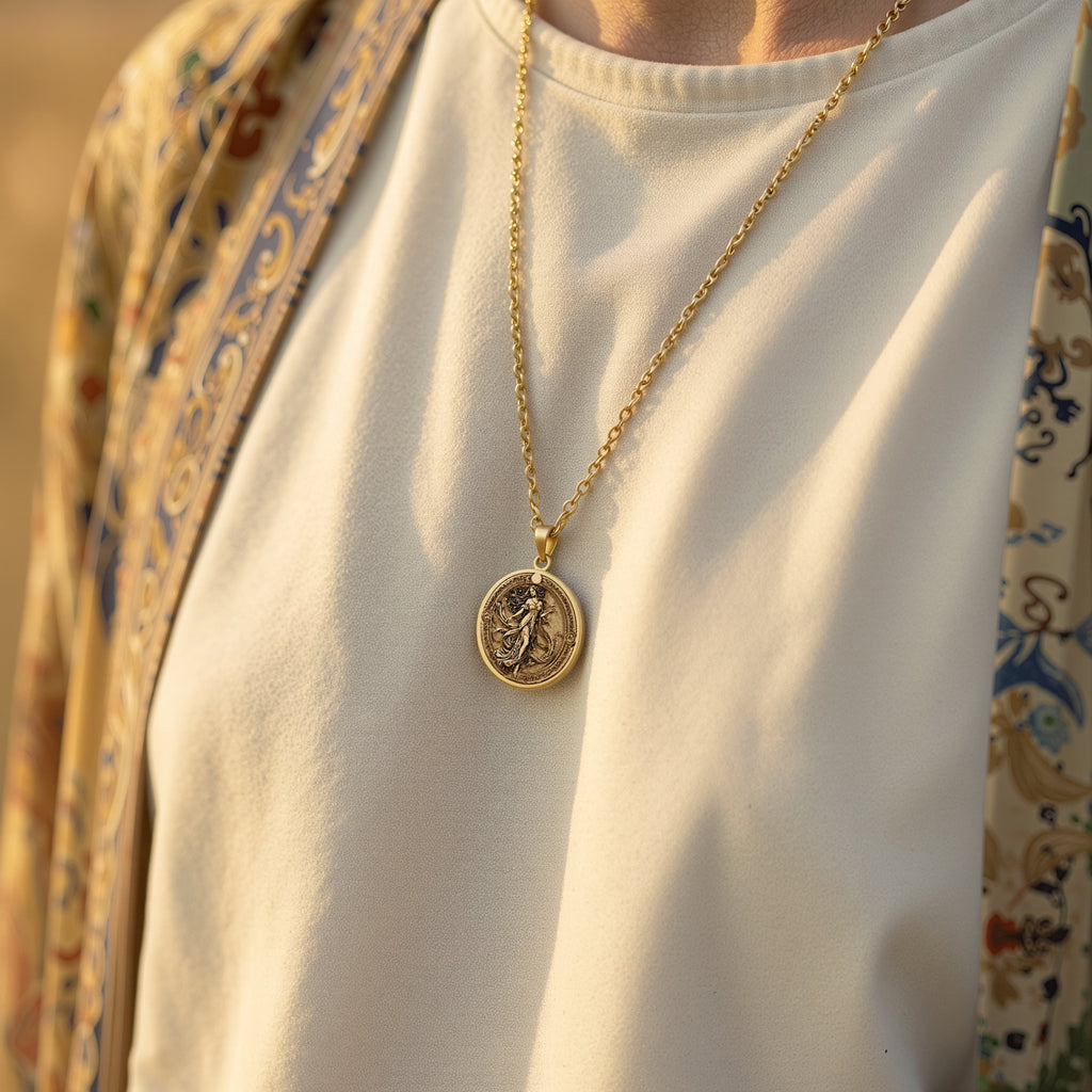 sterling silver necklace Persephone Queen of Underworld Coin | & Options - Ancient Mythology Protection Talisman mythology - view 13