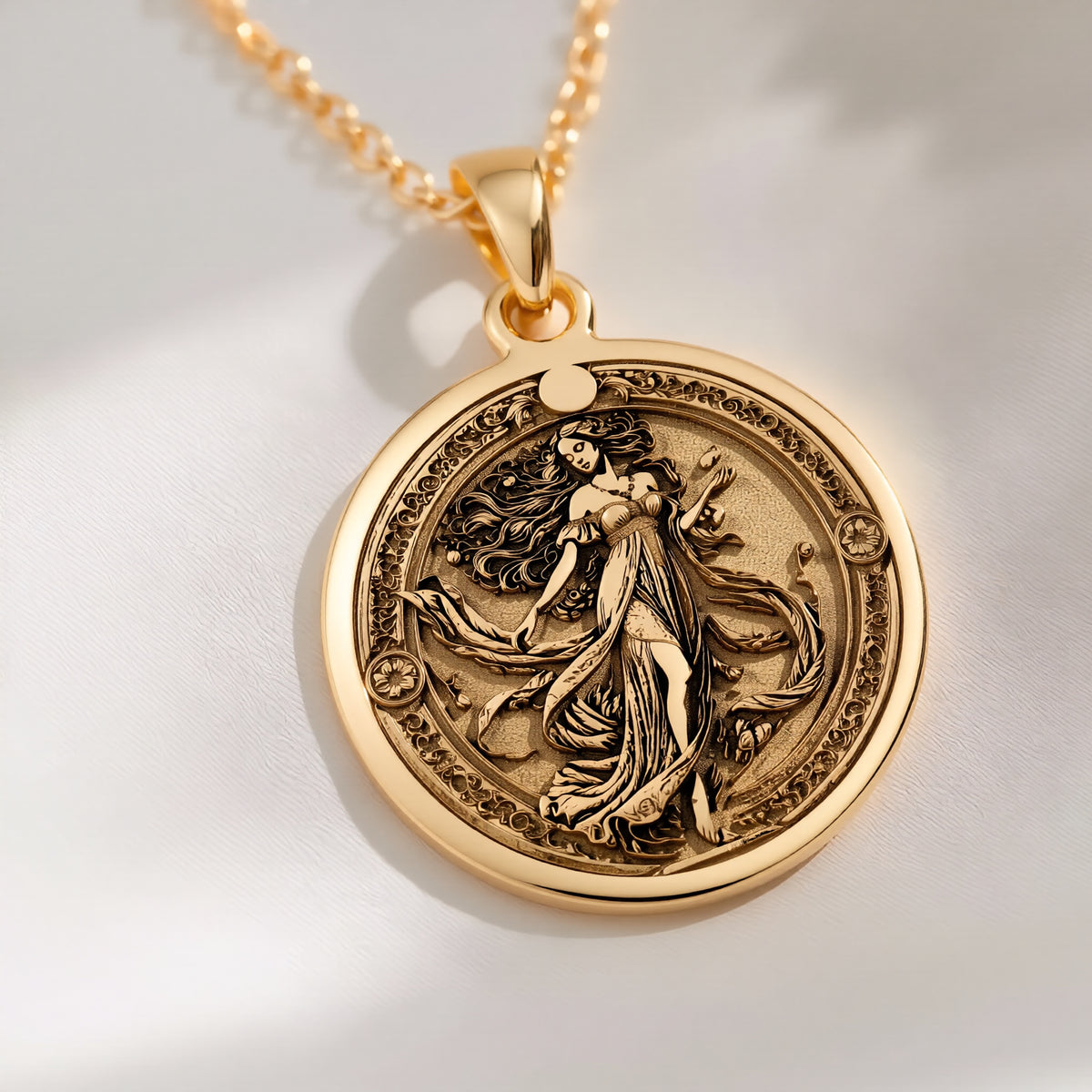 Persephone Necklace: Queen of Underworld Coin Pendant, Greek Mythology Jewelry - View 200