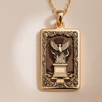 Phoenix Rising from Ashes Rebirth Charm | 14K Solid Gold - Spiritual Protection Symbol