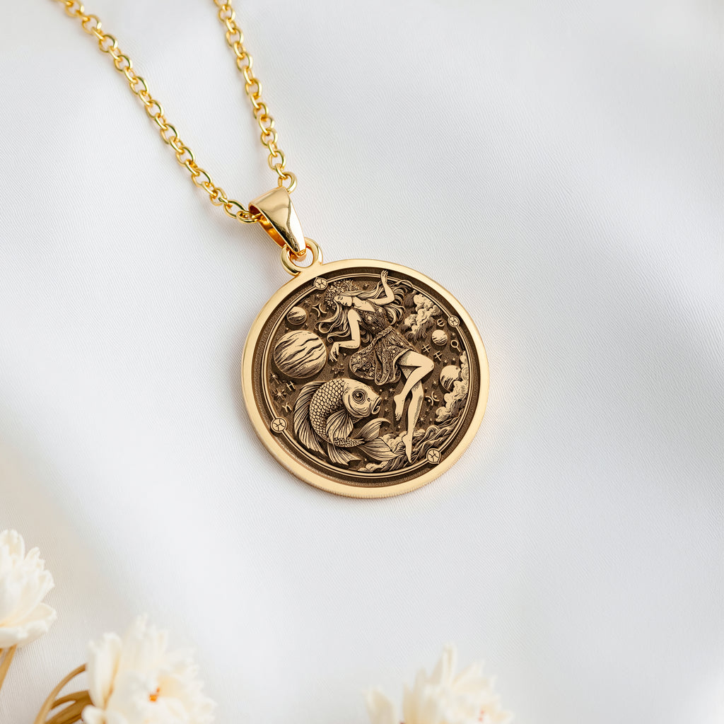 sterling silver necklace Pisces Zodiac Horoscope | & Options - Astrological Sign Birthday Gift for Her zodiac - view 8