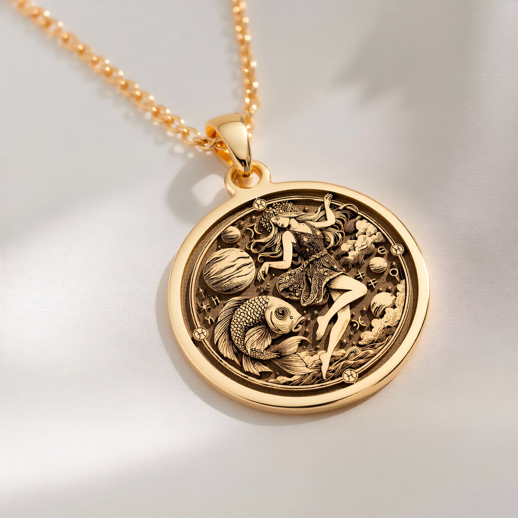 Pisces Zodiac Necklace: Water Sign Pendant, Personalized Horoscope Jewelry - View 214