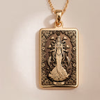 Pisces Constellation Astrological Sign Pendant | 14K Solid Gold - Zodiac Horoscope Birthdate Jewelry