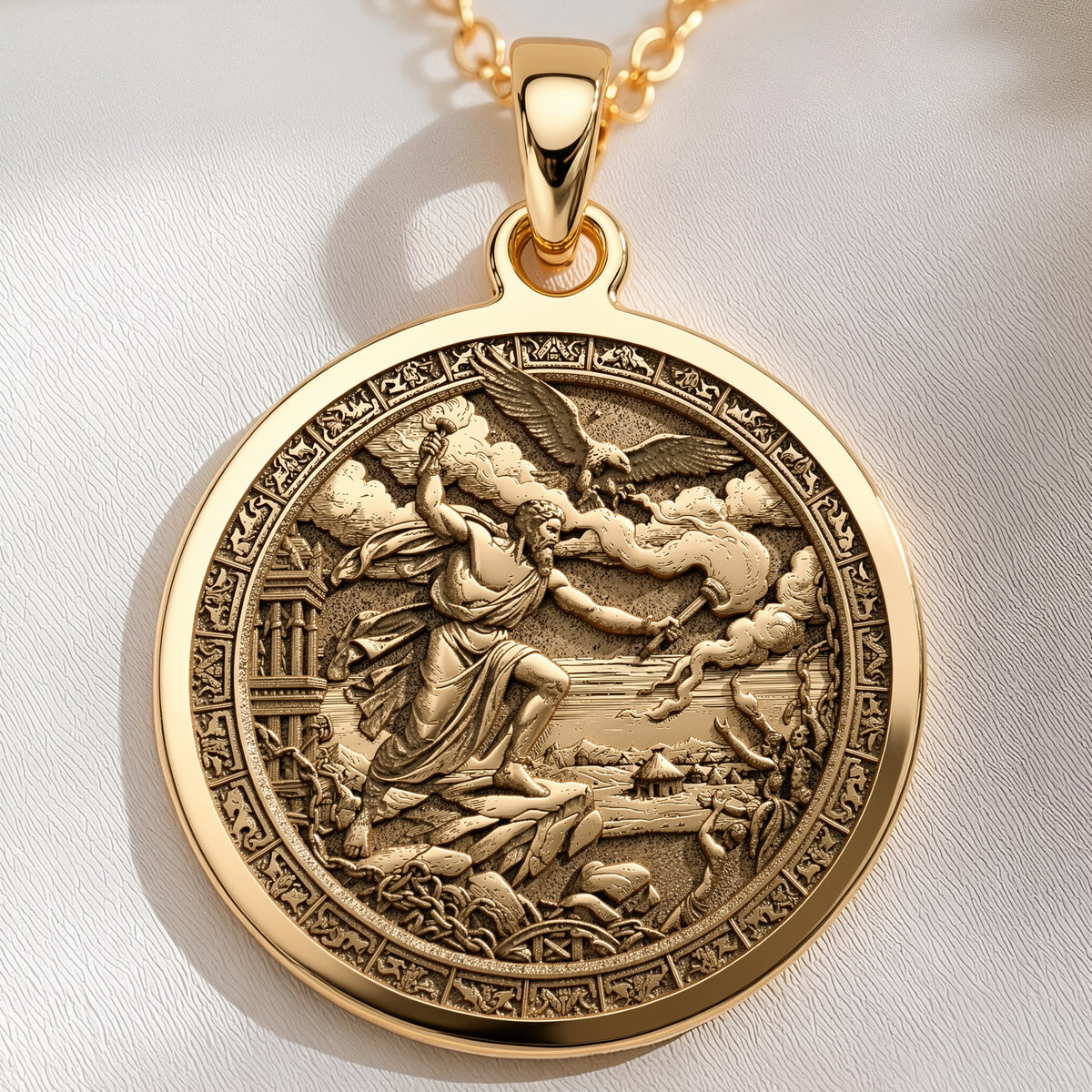 handcrafted necklace Prometheus Titan of Fire | & Options - Ancient Mythology Stoic Intellect mythology - view 7