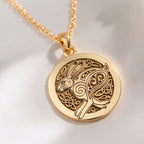 Bunny Rabbit Talisman Necklace Pendants 14K 14K Gold Plated pendant necklace featuring a rabbit with Celtic knotwork design.