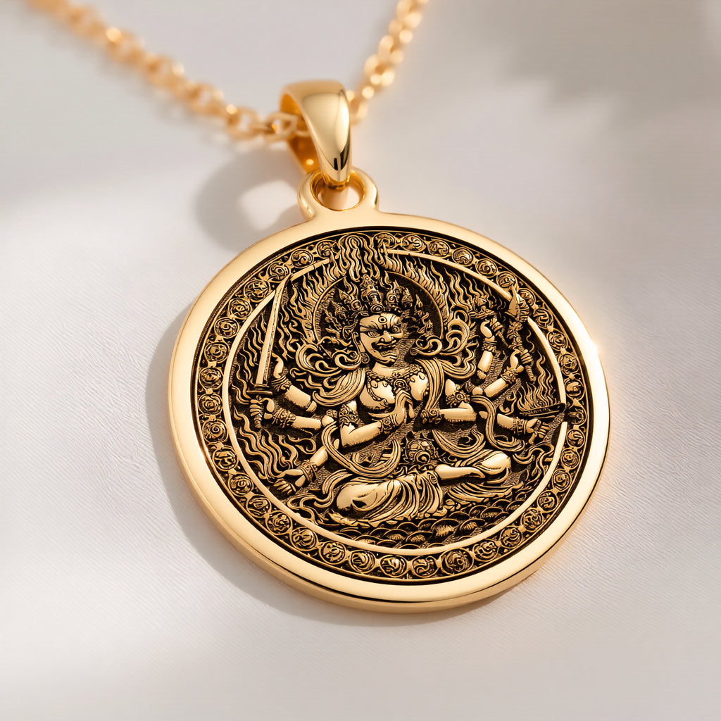 Aizen Myo-o Necklace: with aizen myo-o jewelry gold ragaraja talisman amulet - View 214