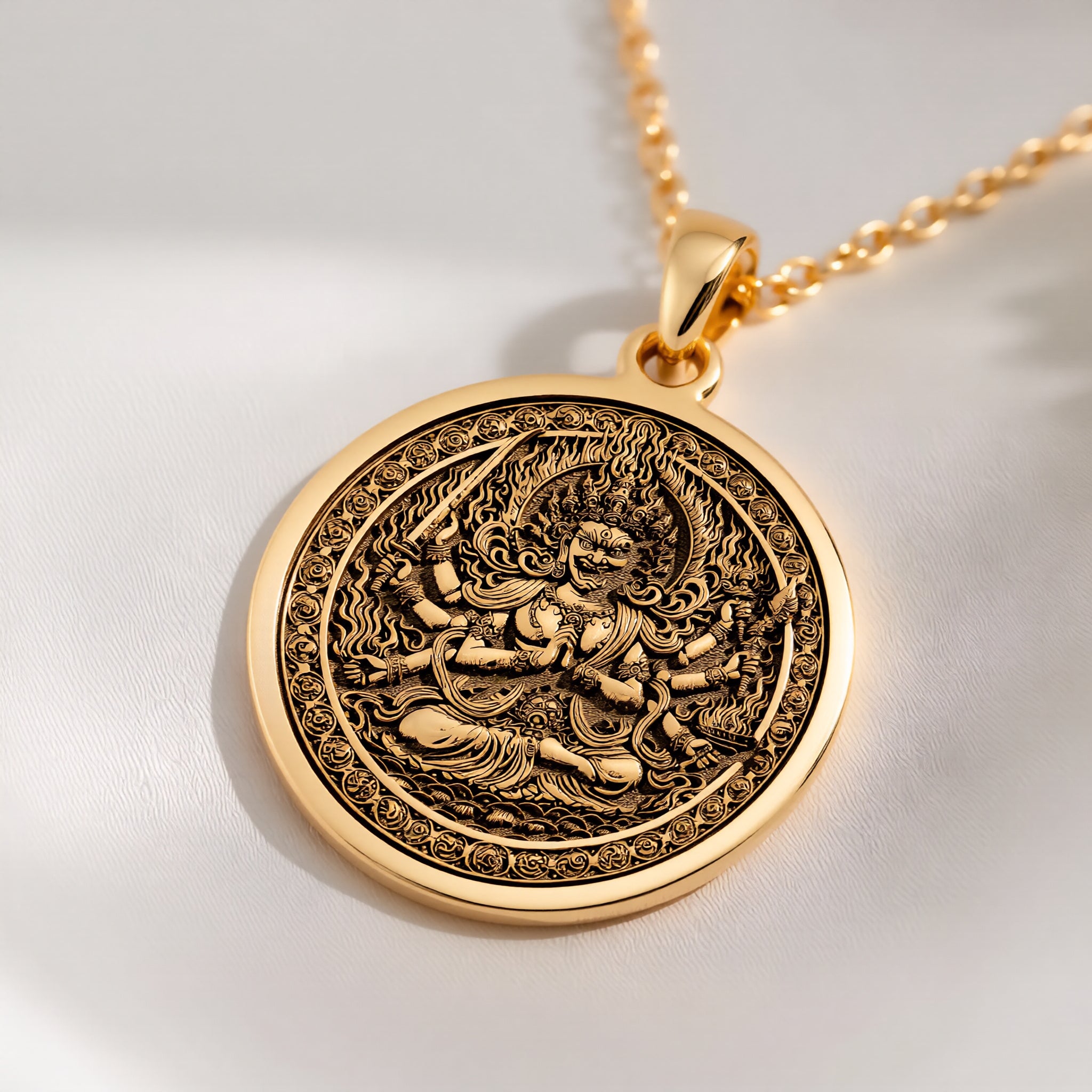 Aizen Myo-o Necklace: with aizen myo-o jewelry gold ragaraja talisman amulet - View 214