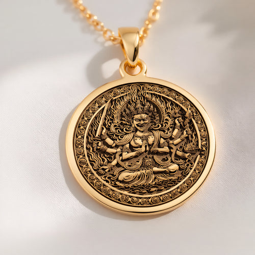 Aizen Myo-o Necklace: with aizen myo-o jewelry gold ragaraja talisman amulet - View 102