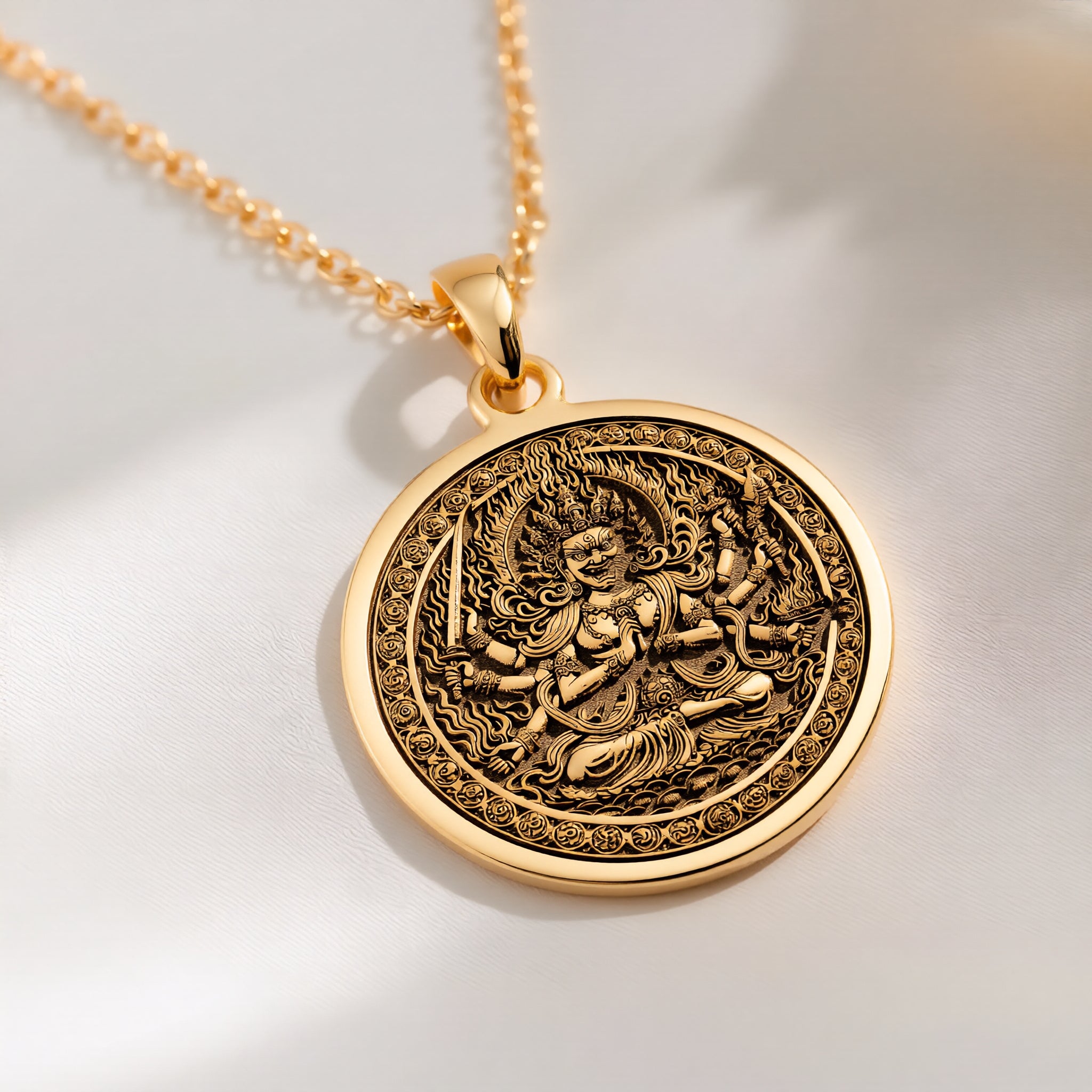 Aizen Myo-o Necklace: with aizen myo-o jewelry gold ragaraja talisman amulet - View 214