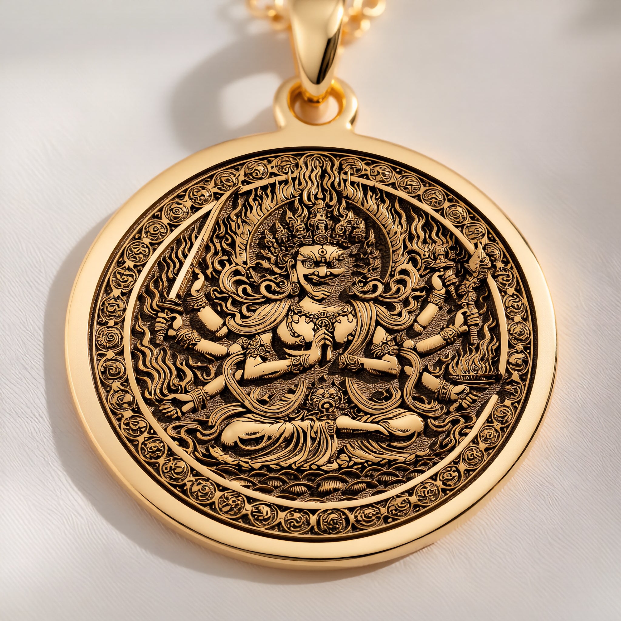Aizen Myo-o Necklace: with aizen myo-o jewelry gold ragaraja talisman amulet - View 48