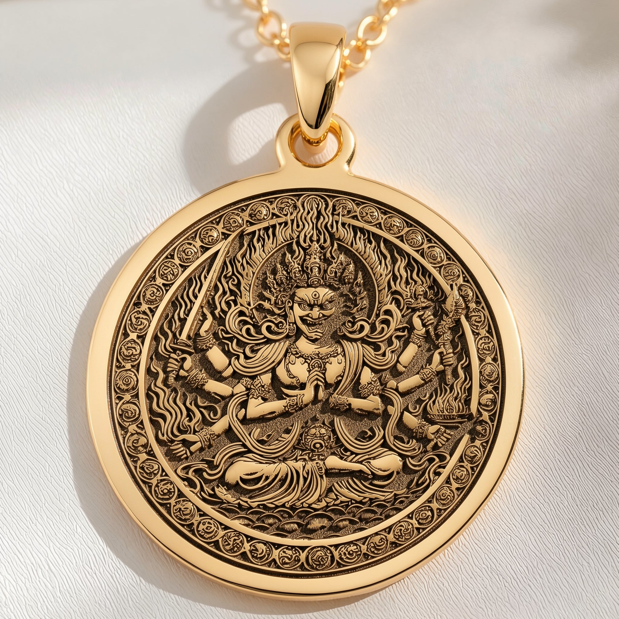 Aizen Myo-o Necklace: with aizen myo-o jewelry gold ragaraja talisman amulet - View 48