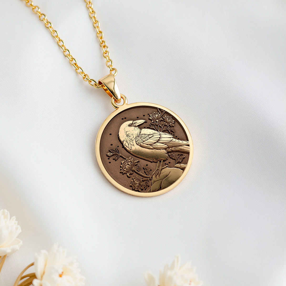 sterling silver necklace Raven Spirit Animal | & Options - Gothic Style Memento Mori memento mori - view 8