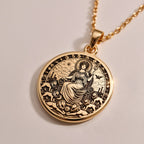 925 sterling silver Rhea Goddess Mother of Gods Pendant: size chart round gold pendants...
