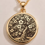 Sakura Tree Pendant | 14K Gold & Silver Options - Nature Bloom Spiritual Gift - Image 2