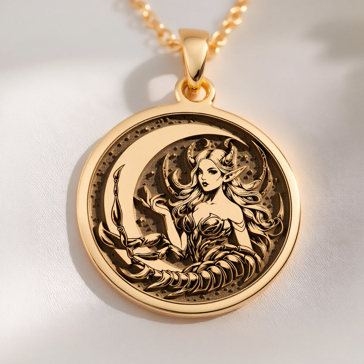 Scorpio Zodiac Necklace: with gold zodiac pendant zodiac pendant gift astrology - View 214