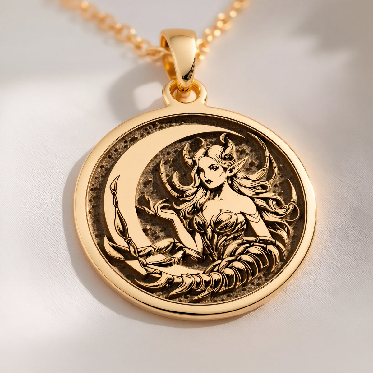 Scorpio Zodiac Necklace: with gold zodiac pendant zodiac pendant gift astrology - View 48