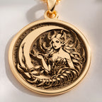 Scorpio Zodiac Necklace: with gold zodiac pendant zodiac pendant gift astrology - View 102