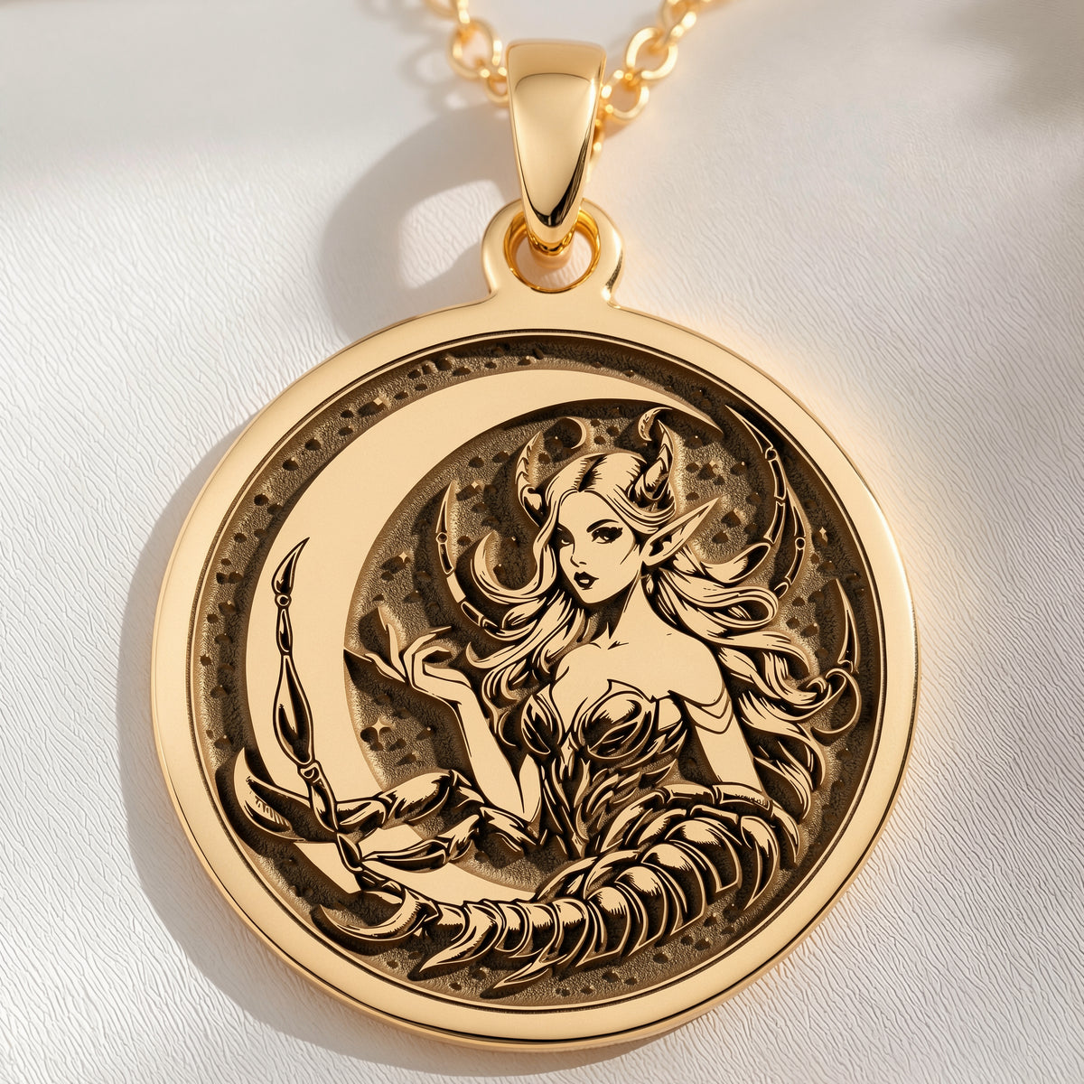 Scorpio Zodiac Necklace: with gold zodiac pendant zodiac pendant gift astrology - View 48