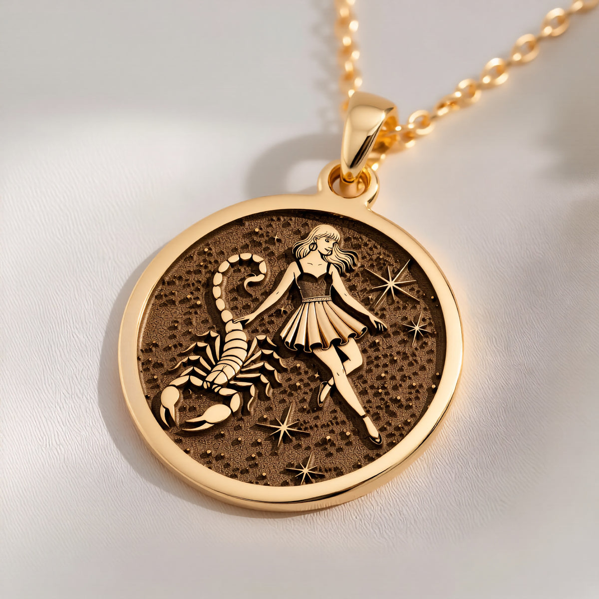 Scorpio Zodiac Necklace: with scorpio gold charm zodiac scorpio charm astrology - View 214