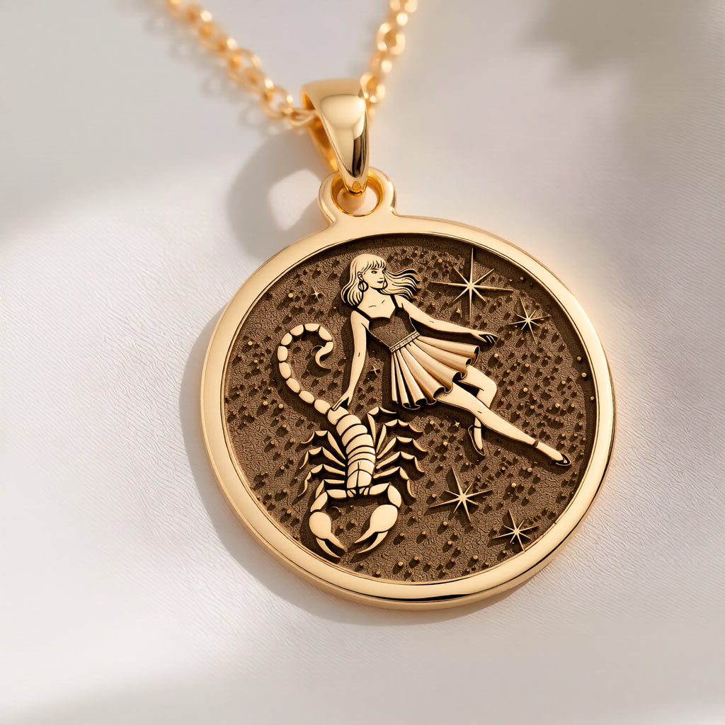 Scorpio Zodiac Necklace: with scorpio gold charm zodiac scorpio charm astrology - View 214