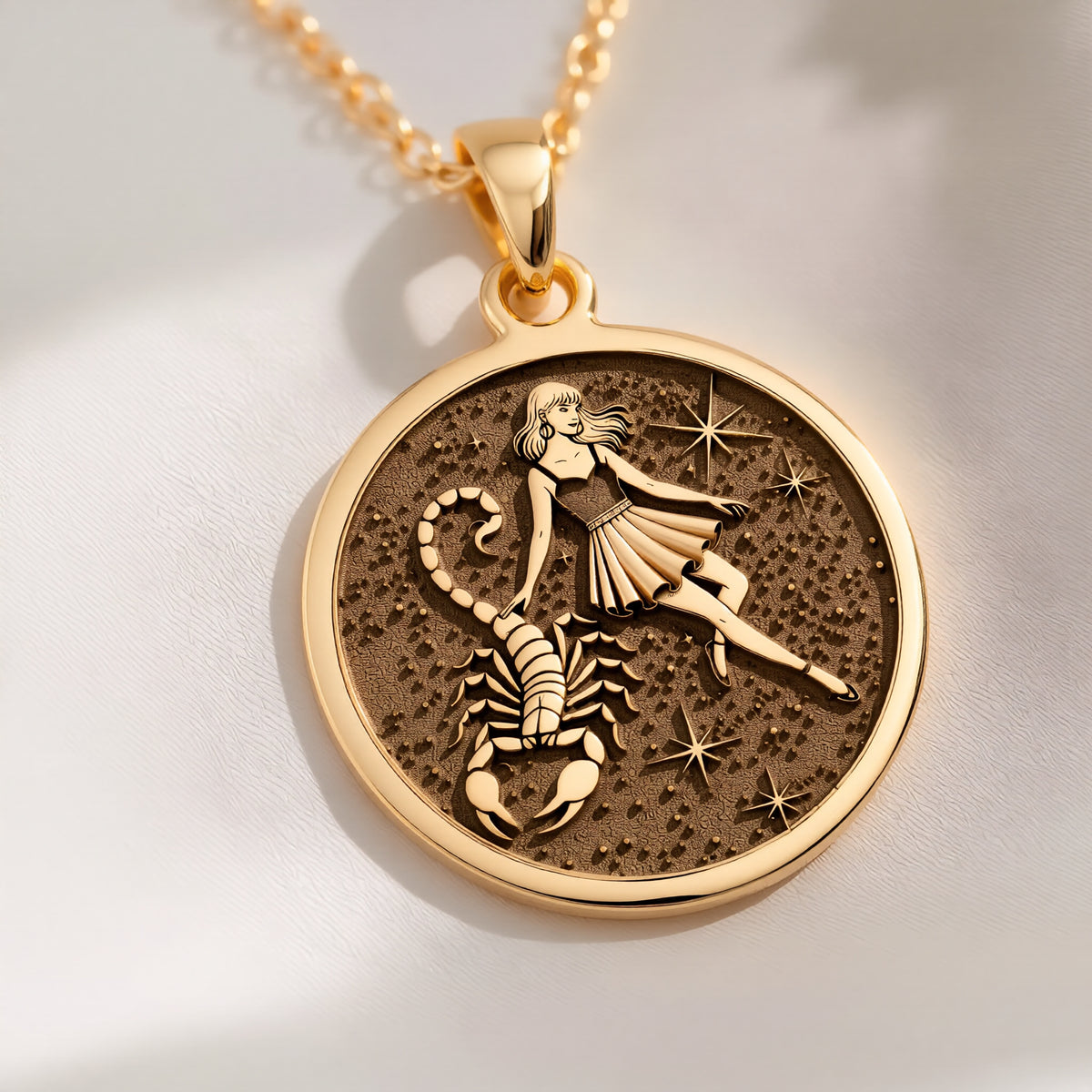 Scorpio Zodiac Necklace: with scorpio gold charm zodiac scorpio charm astrology - View 214
