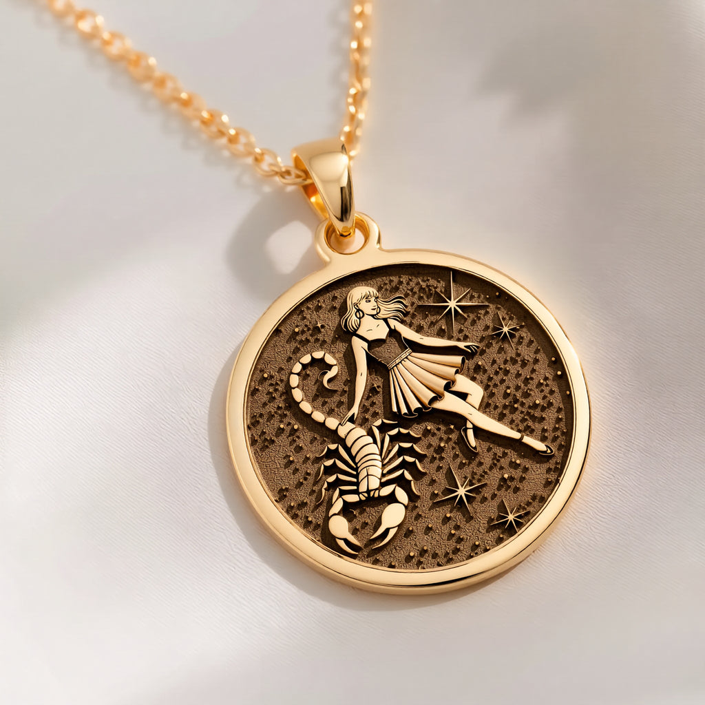 Scorpio Zodiac Necklace: with scorpio gold charm zodiac scorpio charm astrology - View 214