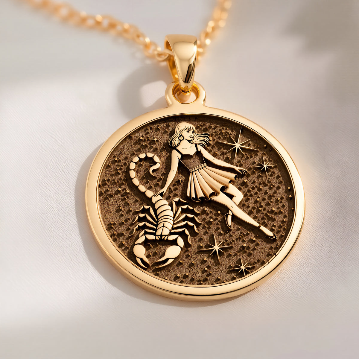 Scorpio Zodiac Necklace: with scorpio gold charm zodiac scorpio charm astrology - View 214