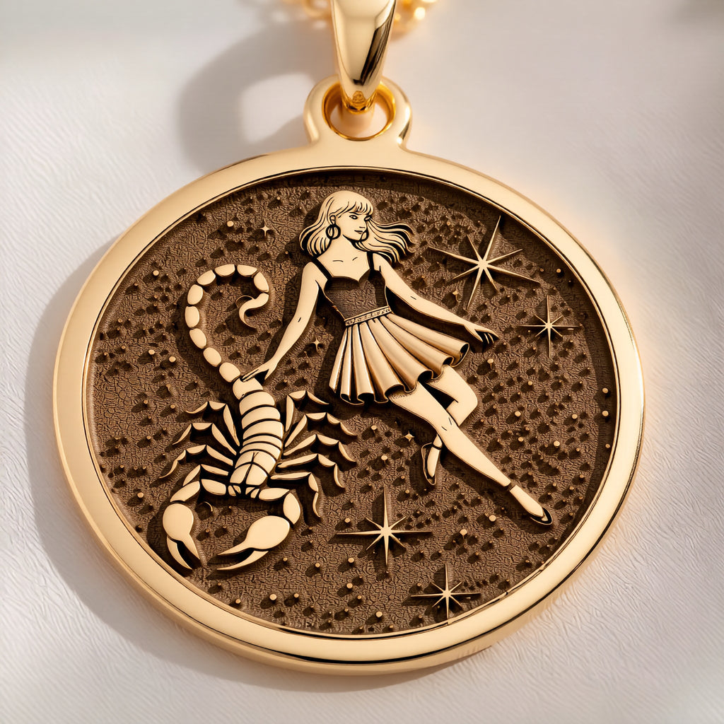 Scorpio Zodiac Necklace: with scorpio gold charm zodiac scorpio charm astrology - View 153