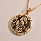 Seahorse Nautical Pendant Necklace Necklaces size chart with pendant dimensions and chain length options