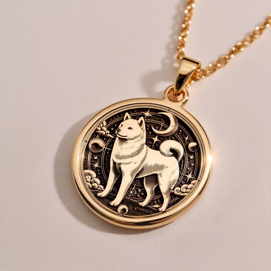 A personalized 925 sterling silver Shiba Inu necklace. This gift celebrates the independent spirit of the Shiba, a cherished pet memorial keepsake.