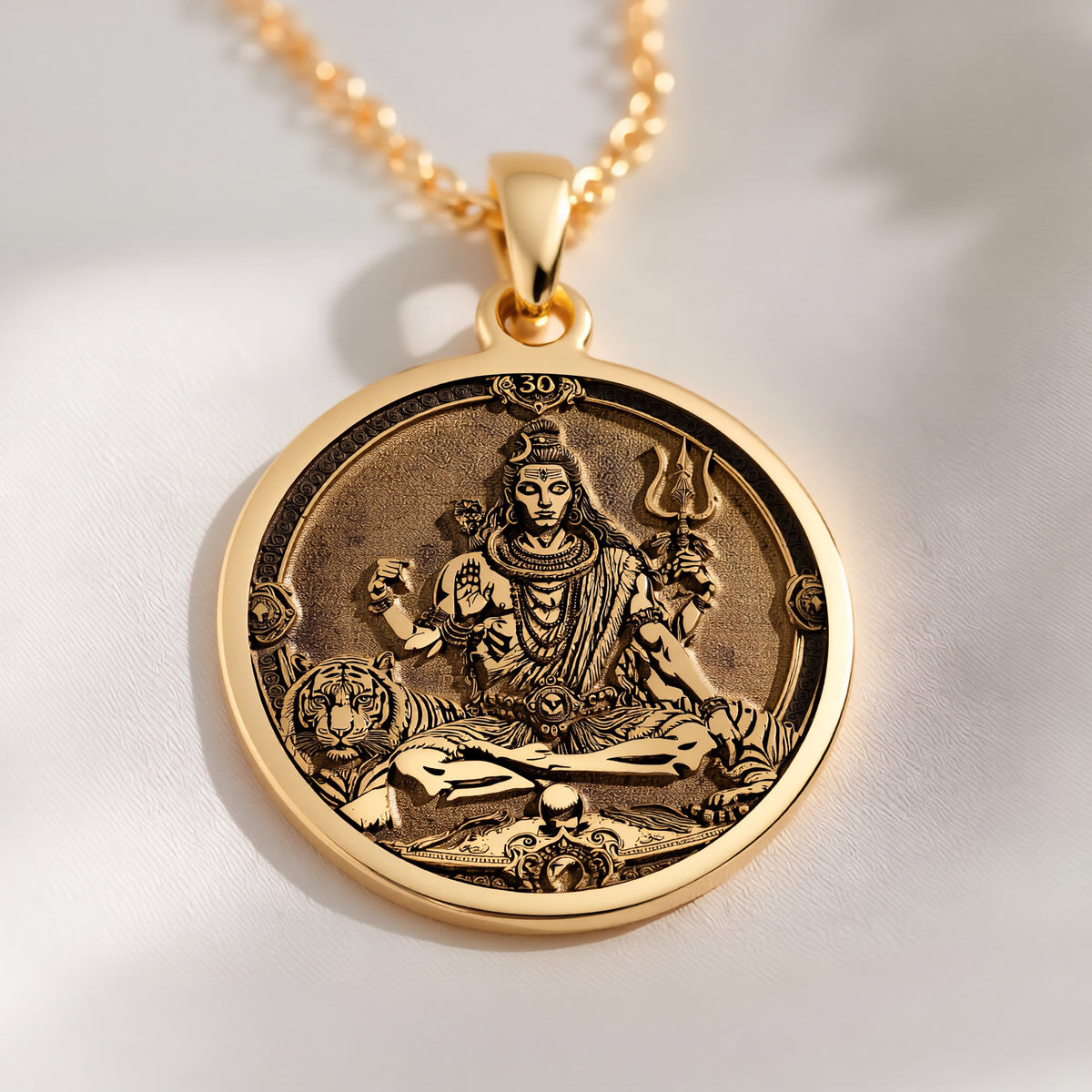 Shiva God Pendant: with mahadev trishul spiritual amulet talisman amulet - View 214
