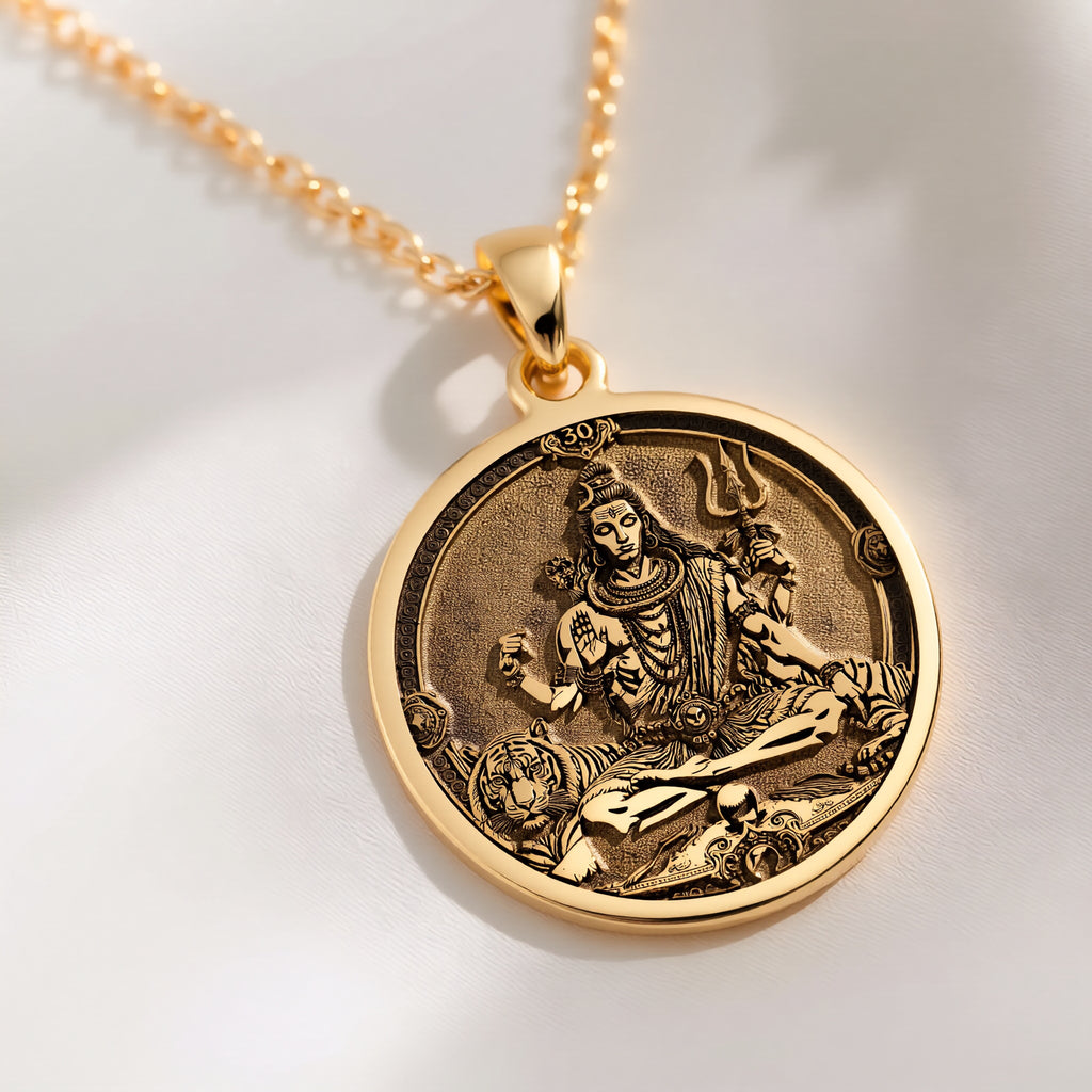 Shiva God Pendant: with mahadev trishul spiritual amulet talisman amulet - View 200